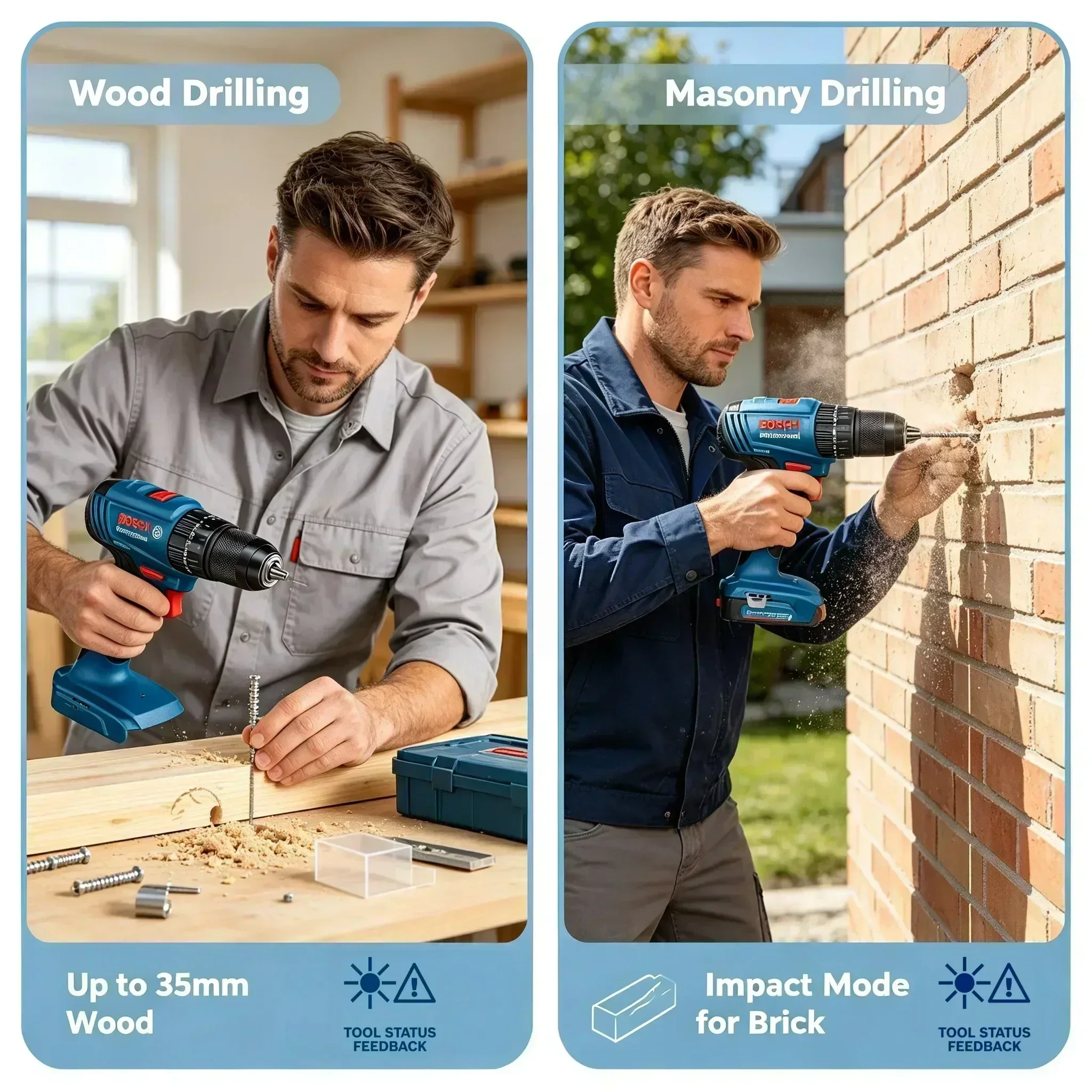Bosch Drill Gsb 18V - مثقاب كهربائي لاسلكي متعدد الوظائف من