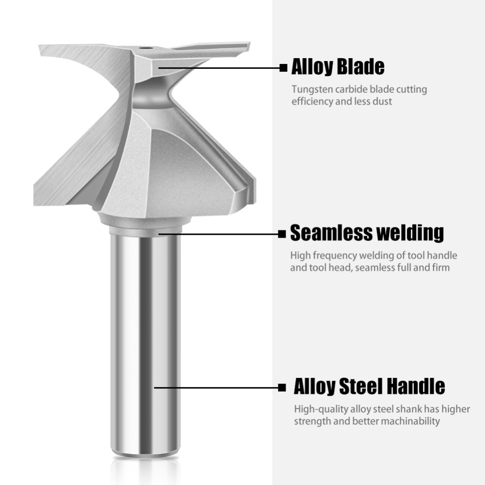 قاطع تفريز كربيدي بزاوية 45 در - مراجعة Router Bits For Woodworking وسعره
