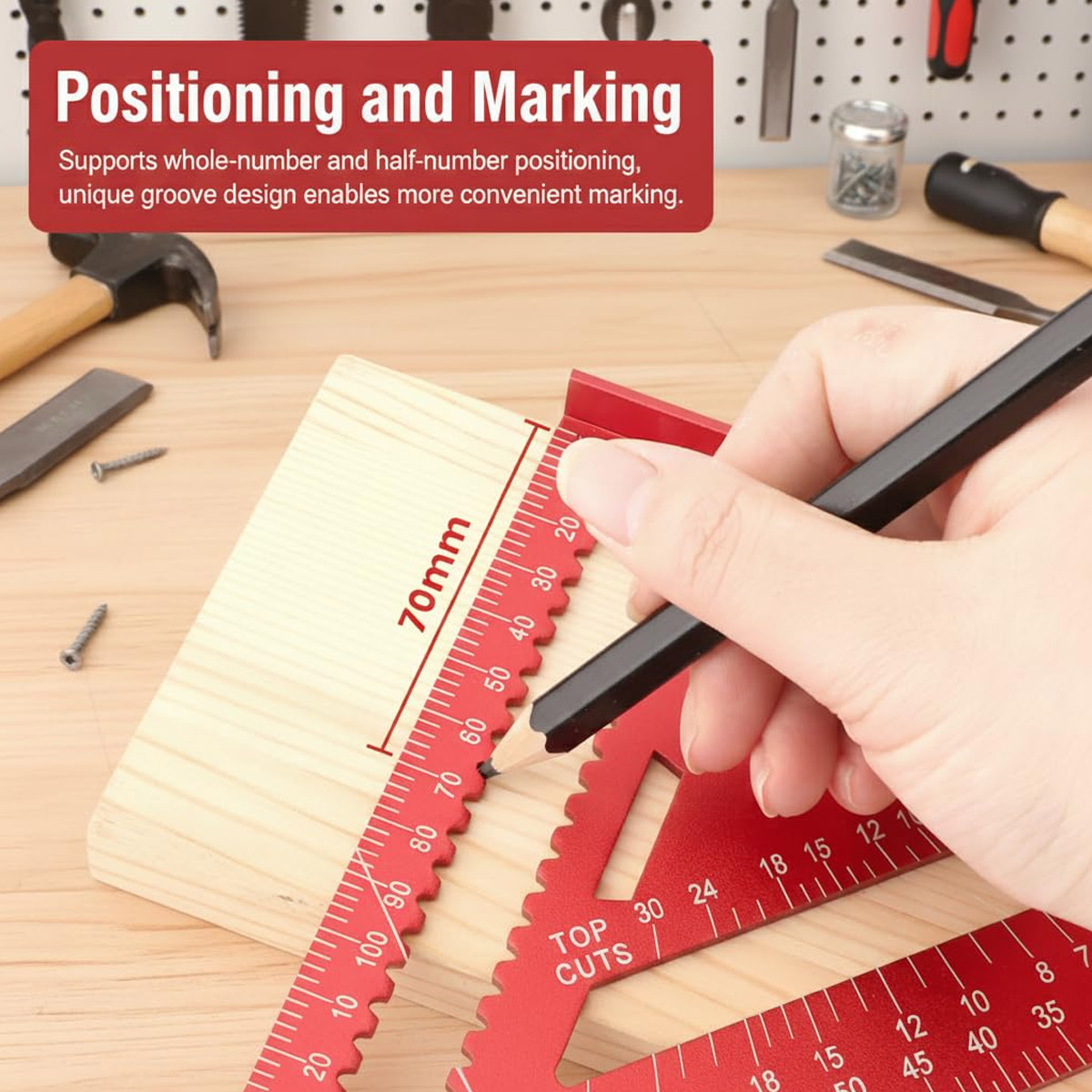 مسطرة مثلثة عالية الدقة من سبا - مراجعة Woodworking Essentials وسعره