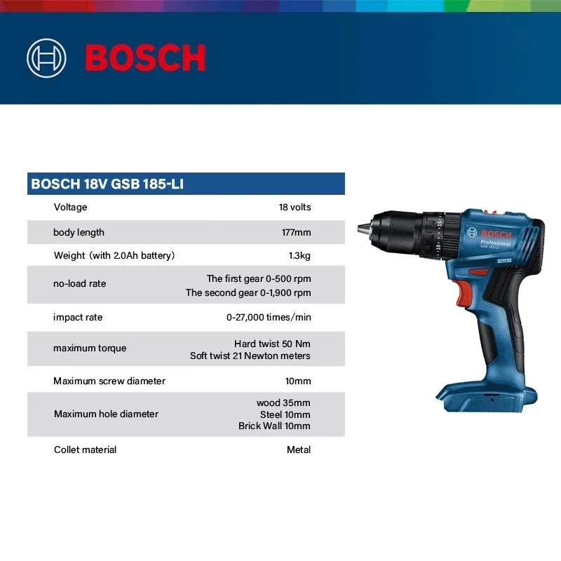 مثقاب كهربائي لاسلكي متعدد الو - مراجعة Bosch Drill Gsb 18V وسعره