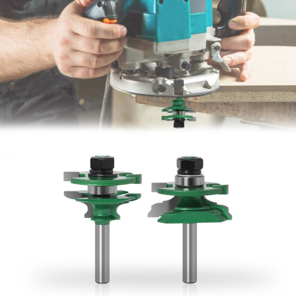 قطعتان من مجموعة رؤوس التفريز  - مراجعة Router Bits For Woodworking وسعره
